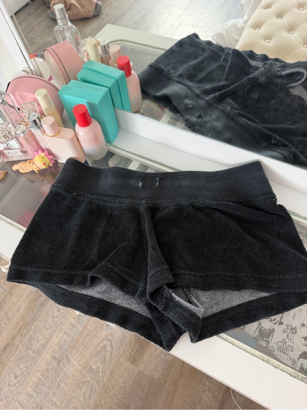Black Hard Tail Shorts